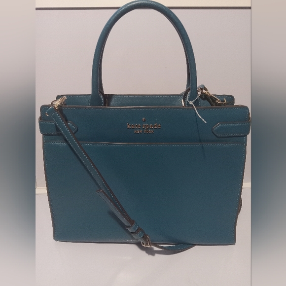 KATE SPADE STACI MEDIUM SATCHEL DARK PEACOCK - Picture 3 of 9